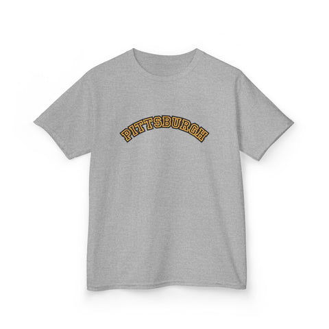 Pittsburgh Block Letters - Kids Graphic T-Shirt Kids Apparel - YinzerShop