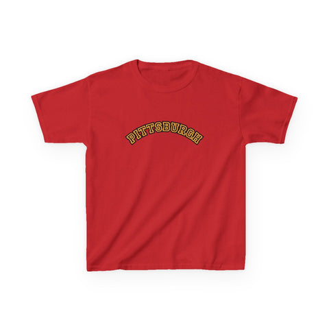 Pittsburgh Block Letters - Kids Graphic T-Shirt Kids Apparel - YinzerShop