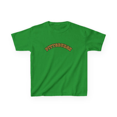 Pittsburgh Block Letters - Kids Graphic T-Shirt Kids Apparel - YinzerShop