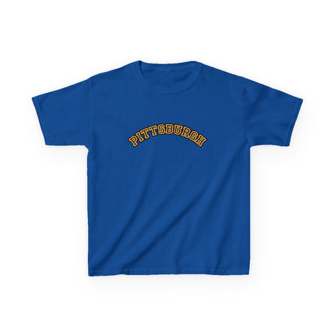 Pittsburgh Block Letters - Kids Graphic T-Shirt Kids Apparel - YinzerShop