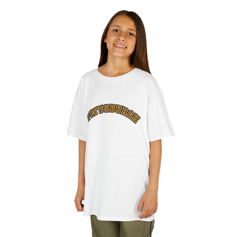 Pittsburgh Block Letters - Kids Graphic T-Shirt Kids Apparel - YinzerShop
