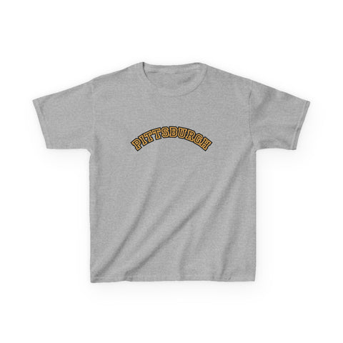 Pittsburgh Block Letters - Kids Graphic T-Shirt Kids Apparel - YinzerShop