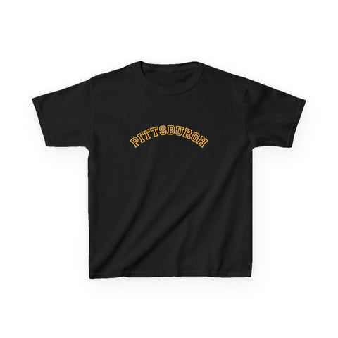Pittsburgh Block Letters - Kids Graphic T-Shirt Kids Apparel - YinzerShop