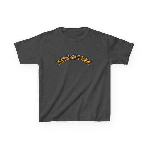 Pittsburgh Block Letters - Kids Graphic T-Shirt Kids Apparel - YinzerShop