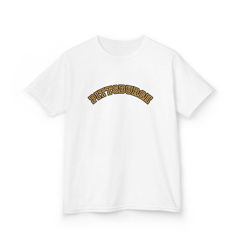 Pittsburgh Block Letters - Kids Graphic T-Shirt Kids Apparel - YinzerShop