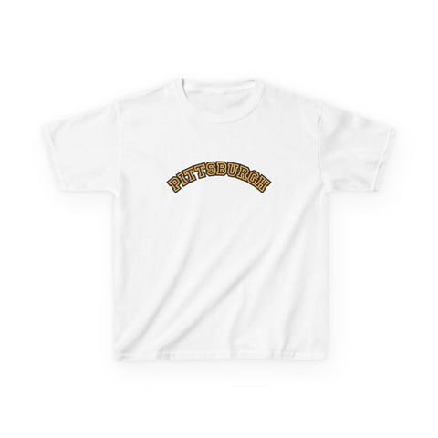 Pittsburgh Block Letters - Kids Graphic T-Shirt Kids Apparel - YinzerShop