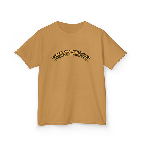 Pittsburgh Block Letters - Kids Graphic T-Shirt Kids Apparel - YinzerShop