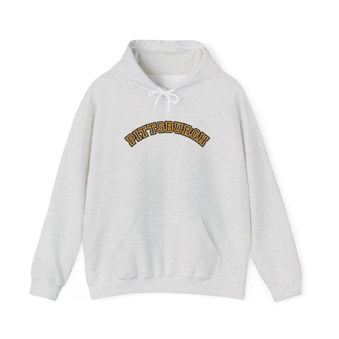 Pittsburgh Block Letters - Unisex Heavy Blend™ Hooded Sweatshirt Hoodie - YinzerShop
