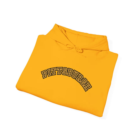 Pittsburgh Block Letters - Unisex Heavy Blend™ Hooded Sweatshirt Hoodie - YinzerShop
