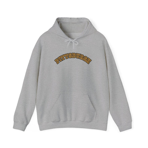 Pittsburgh Block Letters - Unisex Heavy Blend™ Hooded Sweatshirt Hoodie - YinzerShop