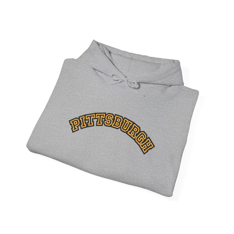 Pittsburgh Block Letters - Unisex Heavy Blend™ Hooded Sweatshirt Hoodie - YinzerShop