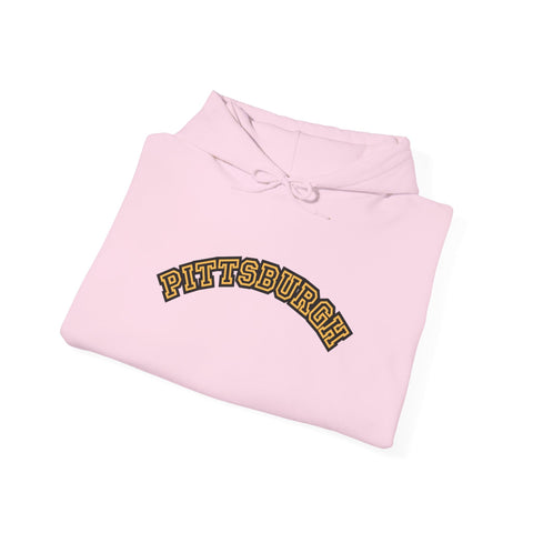 Pittsburgh Block Letters - Unisex Heavy Blend™ Hooded Sweatshirt Hoodie - YinzerShop