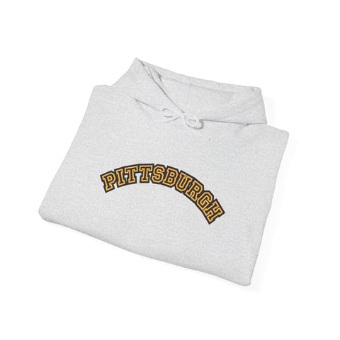 Pittsburgh Block Letters - Unisex Heavy Blend™ Hooded Sweatshirt Hoodie - YinzerShop