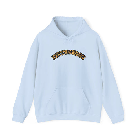 Pittsburgh Block Letters - Unisex Heavy Blend™ Hooded Sweatshirt Hoodie - YinzerShop