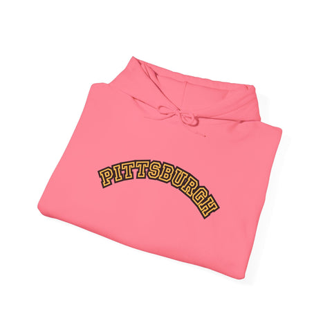 Pittsburgh Block Letters - Unisex Heavy Blend™ Hooded Sweatshirt Hoodie - YinzerShop