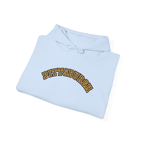 Pittsburgh Block Letters - Unisex Heavy Blend™ Hooded Sweatshirt Hoodie - YinzerShop
