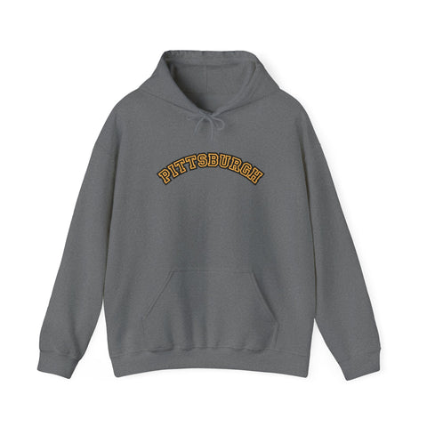 Pittsburgh Block Letters - Unisex Heavy Blend™ Hooded Sweatshirt Hoodie - YinzerShop