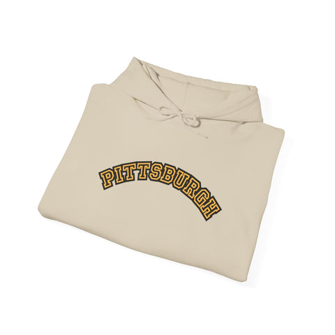 Pittsburgh Block Letters - Unisex Heavy Blend™ Hooded Sweatshirt Hoodie - YinzerShop