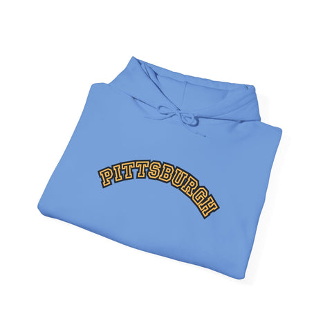Pittsburgh Block Letters - Unisex Heavy Blend™ Hooded Sweatshirt Hoodie - YinzerShop