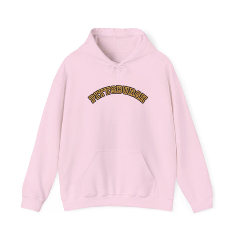 Pittsburgh Block Letters - Unisex Heavy Blend™ Hooded Sweatshirt Hoodie - YinzerShop