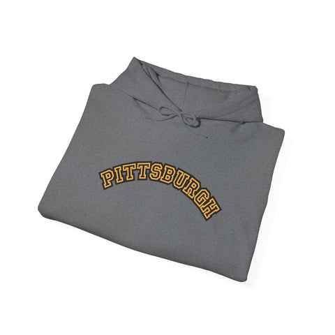 Pittsburgh Block Letters - Unisex Heavy Blend™ Hooded Sweatshirt Hoodie - YinzerShop