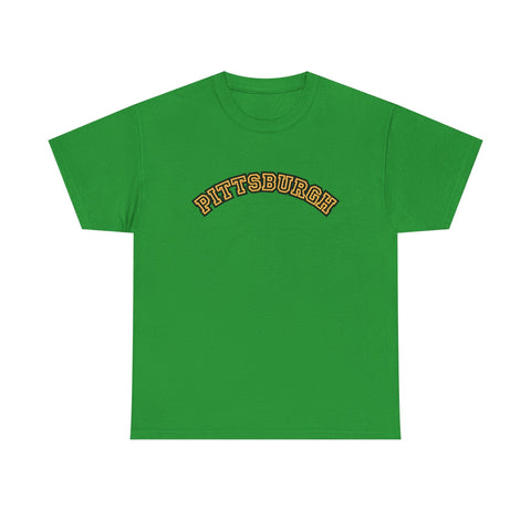 Pittsburgh Block Letters - Unisex Heavy Cotton Tee T-Shirt - YinzerShop