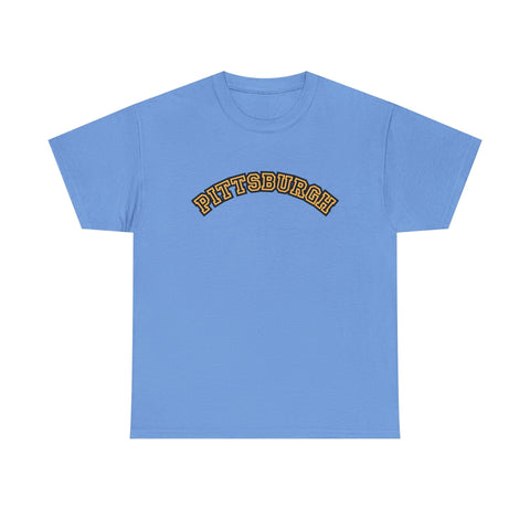 Pittsburgh Block Letters - Unisex Heavy Cotton Tee T-Shirt - YinzerShop
