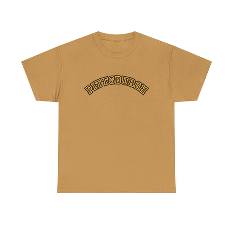 Pittsburgh Block Letters - Unisex Heavy Cotton Tee T-Shirt - YinzerShop