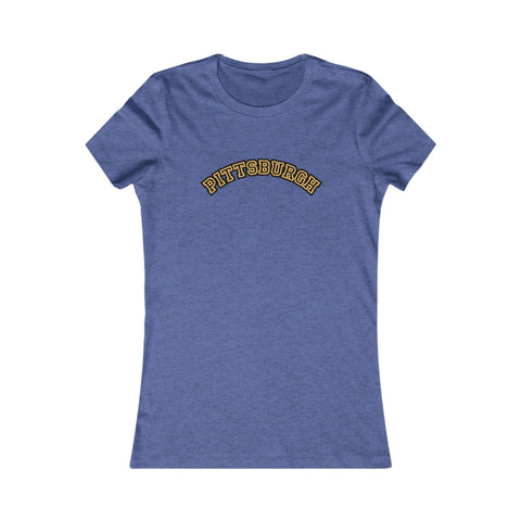 Pittsburgh Block Letters - Women's Favorite Tee T-Shirt - YinzerShop