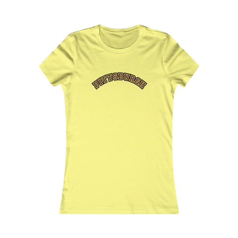 Pittsburgh Block Letters - Women's Favorite Tee T-Shirt - YinzerShop