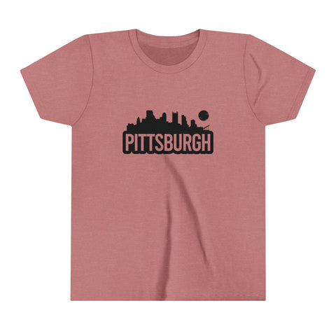 Pittsburgh Blot Graphic Image - Youth Short Sleeve Tee Kids Apparel - YinzerShop