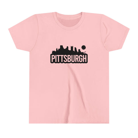 Pittsburgh Blot Graphic Image - Youth Short Sleeve Tee Kids Apparel - YinzerShop