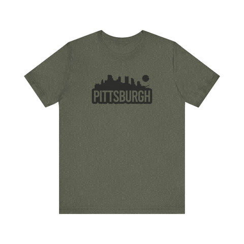 Pittsburgh Bold Skyline T-Shirt - Unisex bella+canvas 3001 T-Shirt - YinzerShop