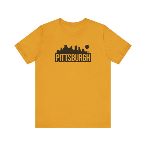 Pittsburgh Bold Skyline T-Shirt - Unisex bella+canvas 3001 T-Shirt - YinzerShop