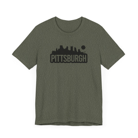 Pittsburgh Bold Skyline T-Shirt - Unisex bella+canvas 3001 T-Shirt - YinzerShop