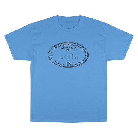 Pittsburgh Border Stamp - Champion T-Shirt T-Shirt - YinzerShop