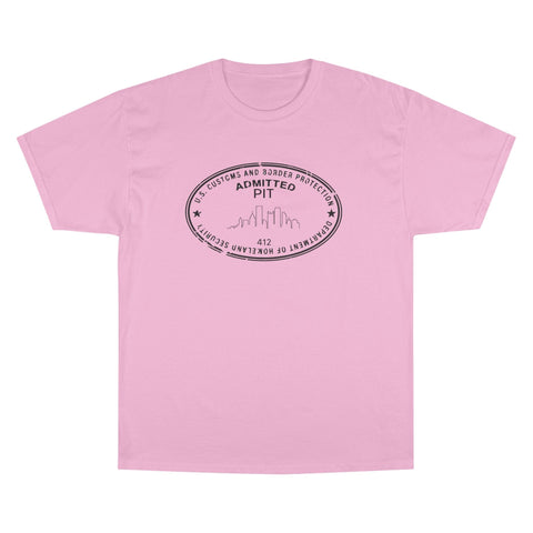 Pittsburgh Border Stamp - Champion T-Shirt T-Shirt - YinzerShop