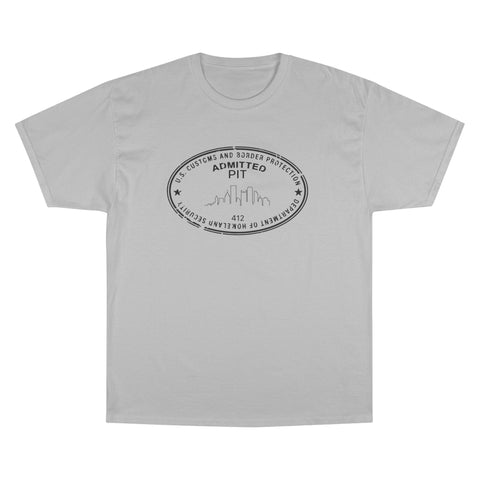 Pittsburgh Border Stamp - Champion T-Shirt T-Shirt - YinzerShop