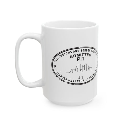 Pittsburgh Border Stamp - Coffee Mugs (11oz, 15oz) Mug - YinzerShop