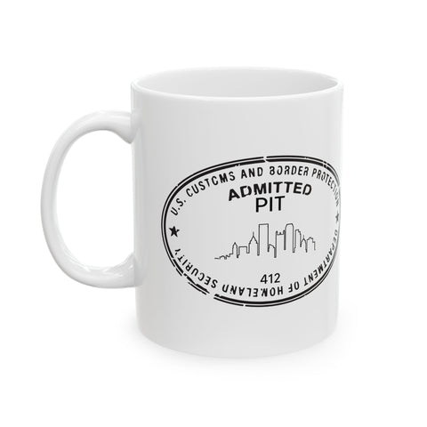 Pittsburgh Border Stamp - Coffee Mugs (11oz, 15oz) Mug - YinzerShop
