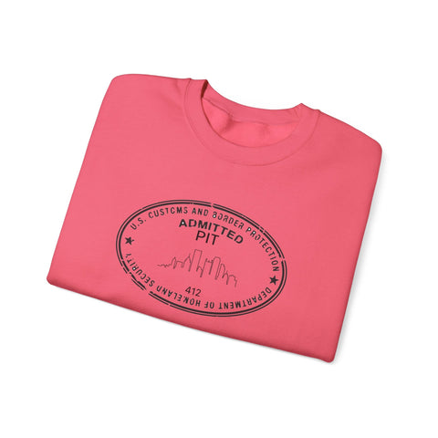 Pittsburgh Border Stamp - Heavy Blend™ Crewneck Sweatshirt Sweatshirt - YinzerShop
