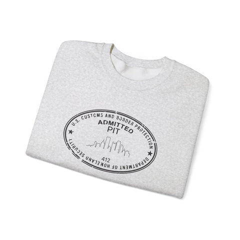 Pittsburgh Border Stamp - Heavy Blend™ Crewneck Sweatshirt Sweatshirt - YinzerShop