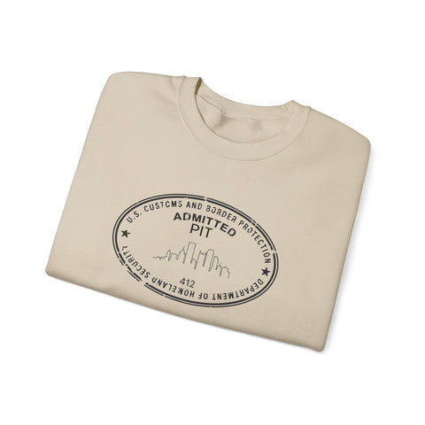 Pittsburgh Border Stamp - Heavy Blend™ Crewneck Sweatshirt Sweatshirt - YinzerShop