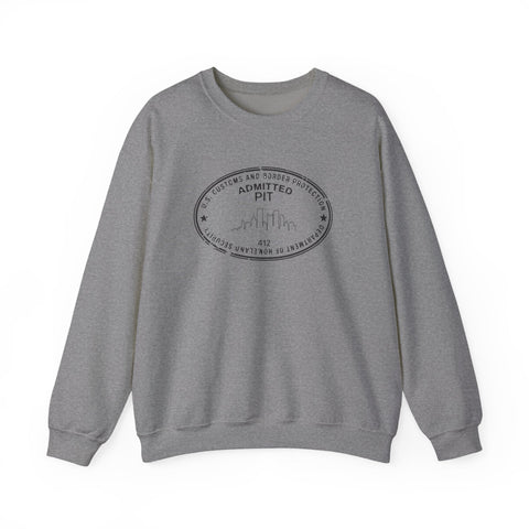 Pittsburgh Border Stamp - Heavy Blend™ Crewneck Sweatshirt Sweatshirt - YinzerShop
