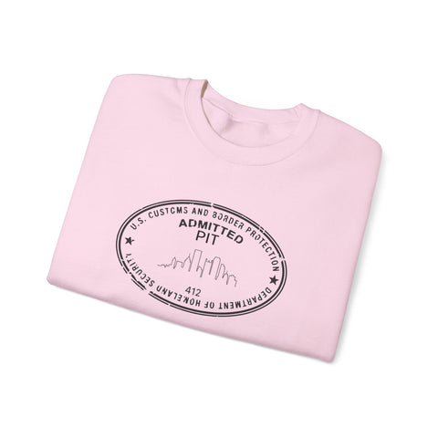 Pittsburgh Border Stamp - Heavy Blend™ Crewneck Sweatshirt Sweatshirt - YinzerShop