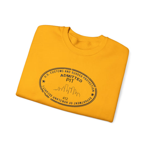 Pittsburgh Border Stamp - Heavy Blend™ Crewneck Sweatshirt Sweatshirt - YinzerShop