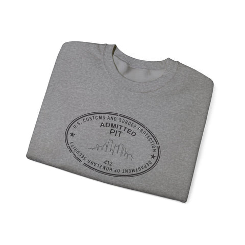 Pittsburgh Border Stamp - Heavy Blend™ Crewneck Sweatshirt Sweatshirt - YinzerShop
