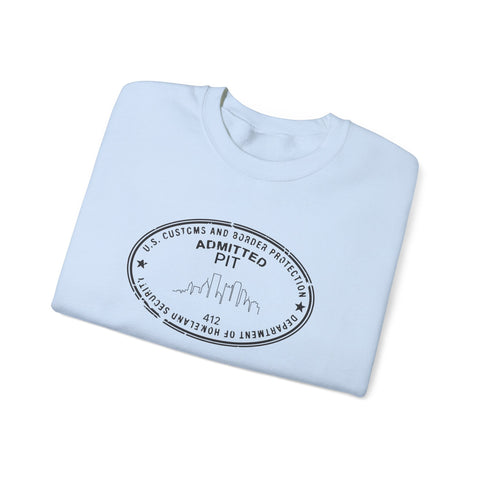 Pittsburgh Border Stamp - Heavy Blend™ Crewneck Sweatshirt Sweatshirt - YinzerShop