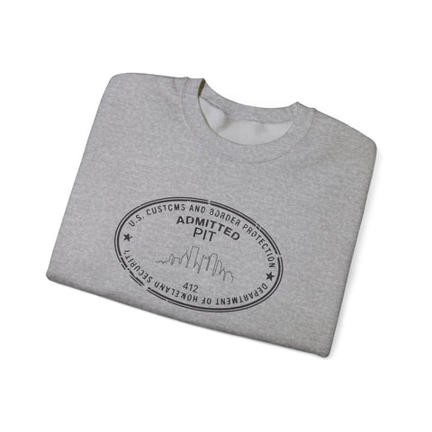 Pittsburgh Border Stamp - Heavy Blend™ Crewneck Sweatshirt Sweatshirt - YinzerShop