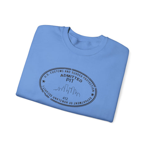 Pittsburgh Border Stamp - Heavy Blend™ Crewneck Sweatshirt Sweatshirt - YinzerShop